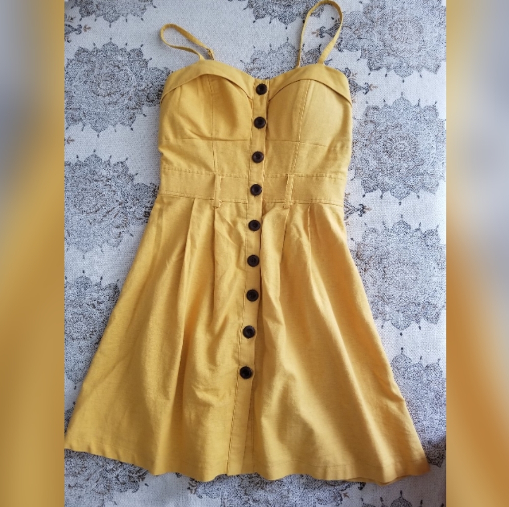 Poetry Yellow Short Summer Dress